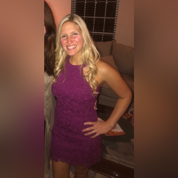 Lulus Love Poem Magenta Lace Dress - Picture 11 of 13